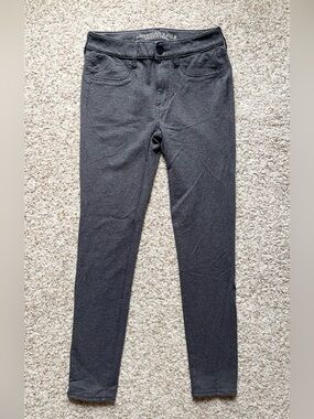 American Eagle Gray Super Stretch Skinny Jeggings